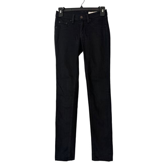 Rag & Bone Skinny Legging Jeans Women's size 24 Stretch Black Denim Designer - Picture 1 of 8